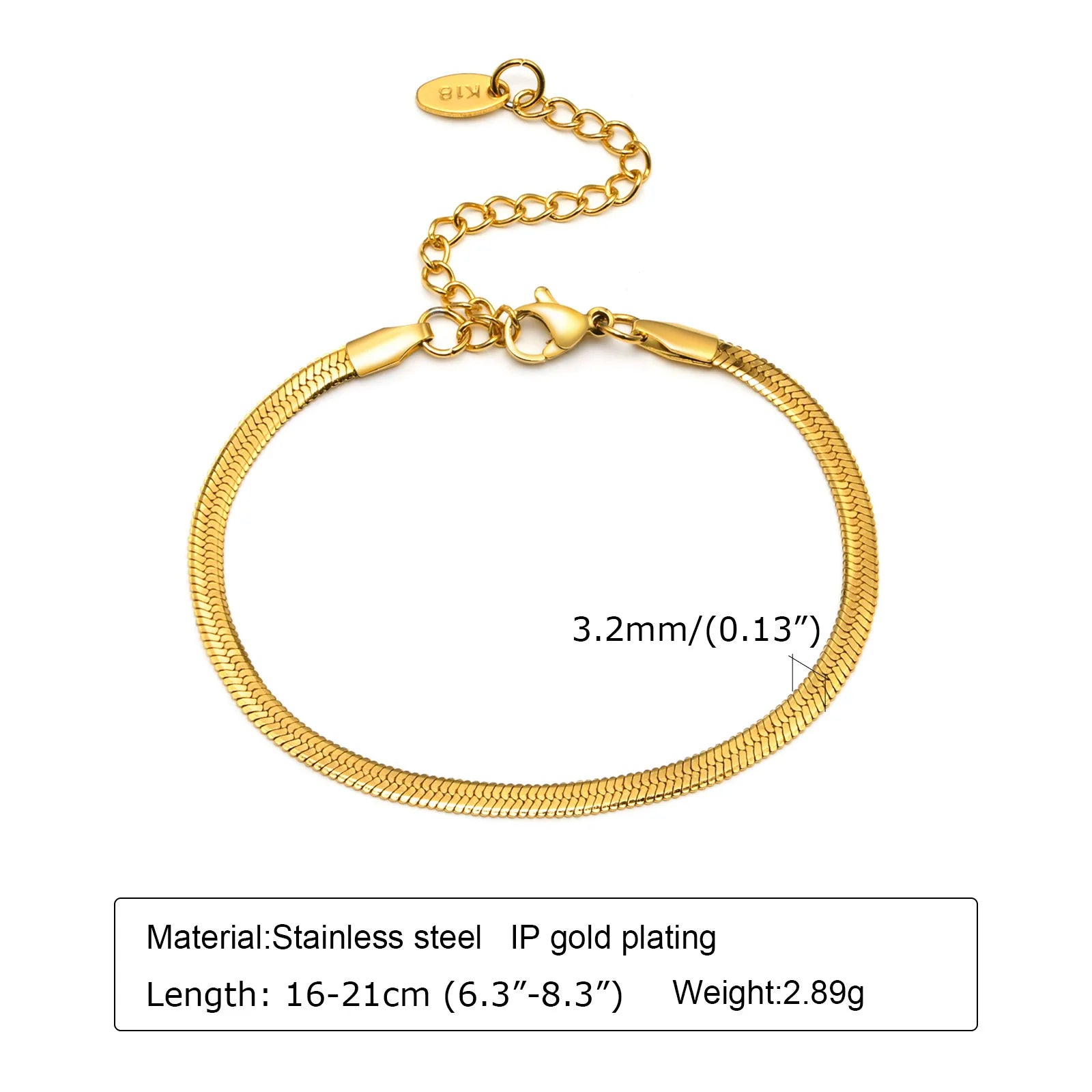 Aurea Herringbone Stack Bracelet
