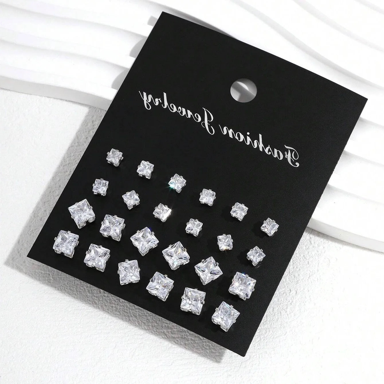 CrystalCharm 12-Pair Stud Set