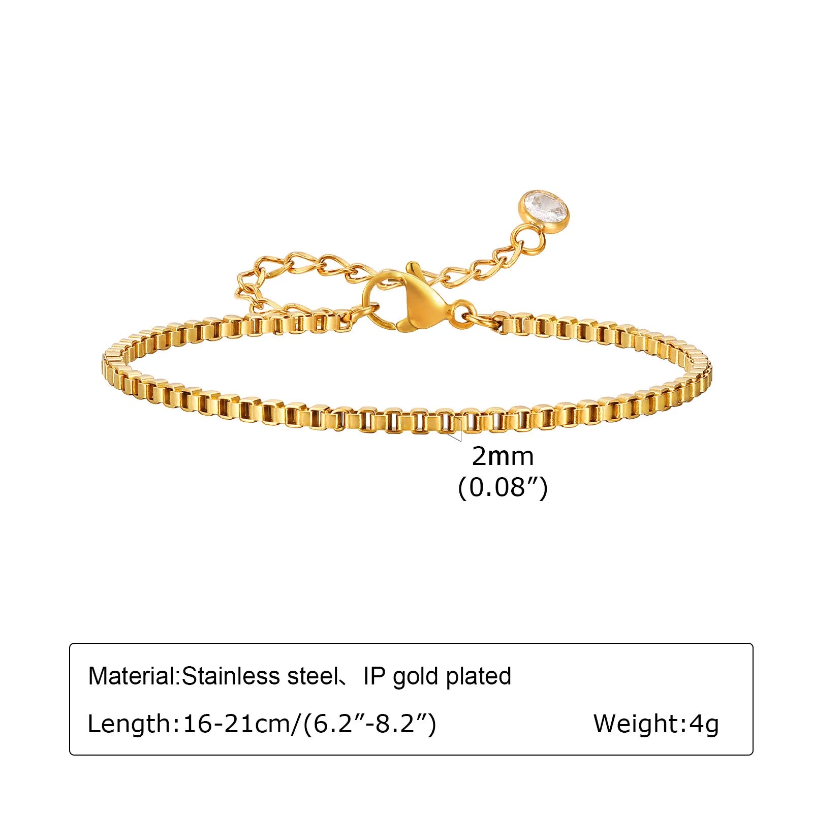 Aurea Herringbone Stack Bracelet