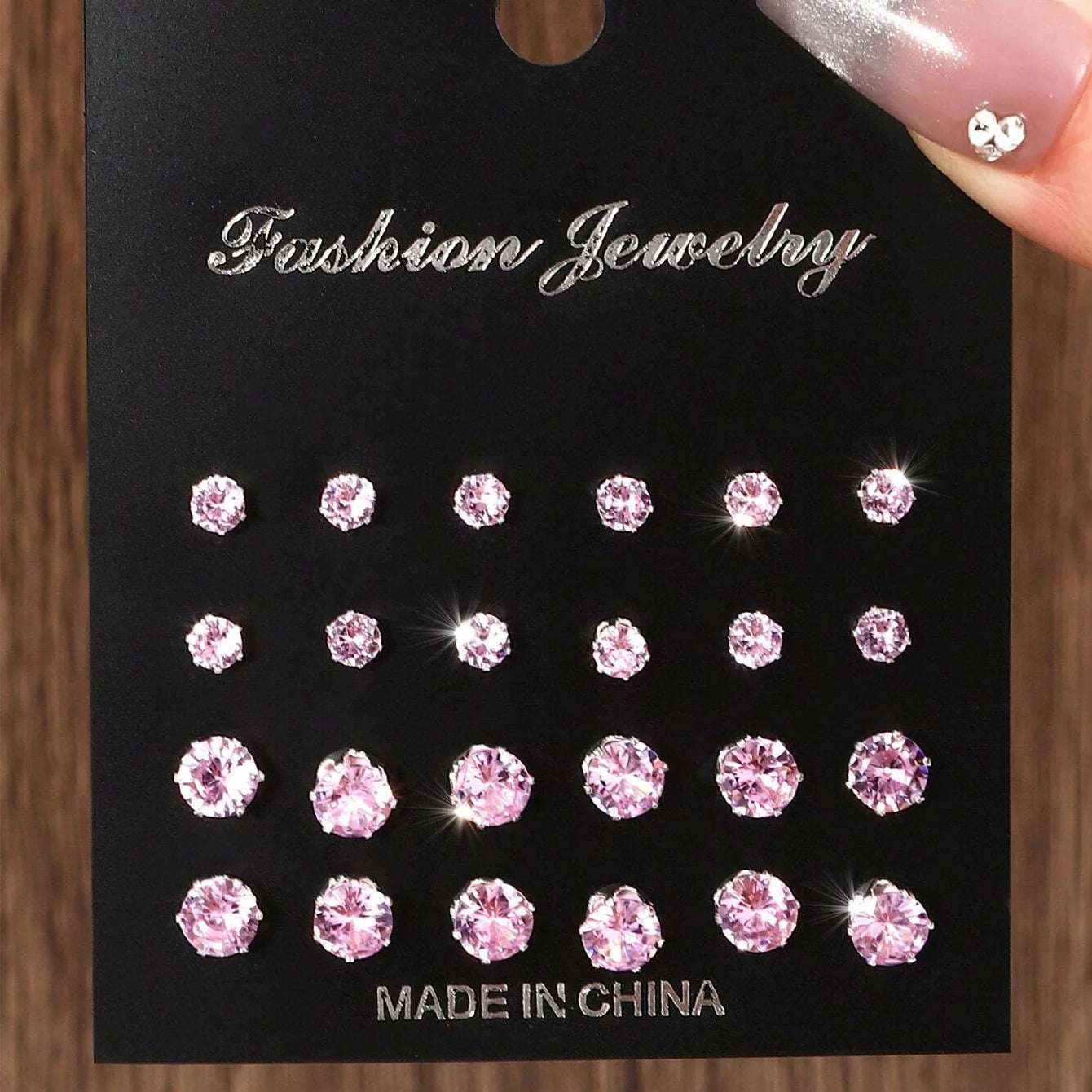 CrystalCharm 12-Pair Stud Set