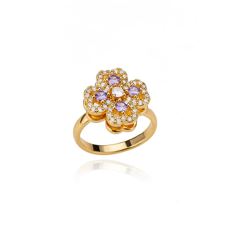 AuraSpin Clover Ring