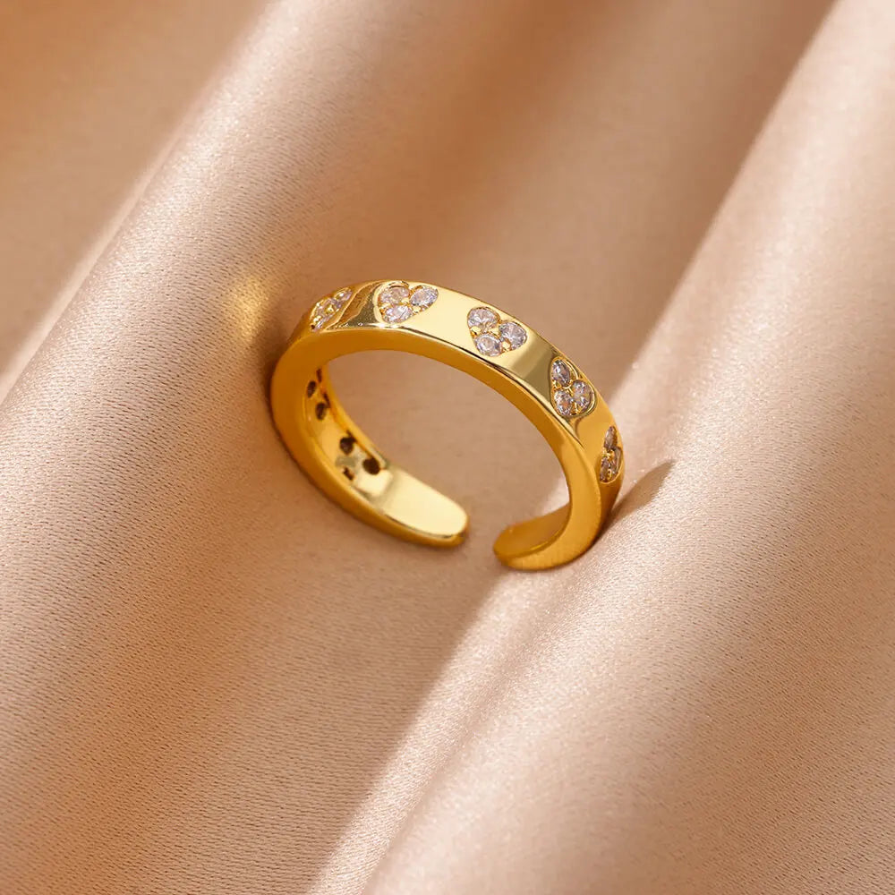 Aurora Heart Zircon Ring