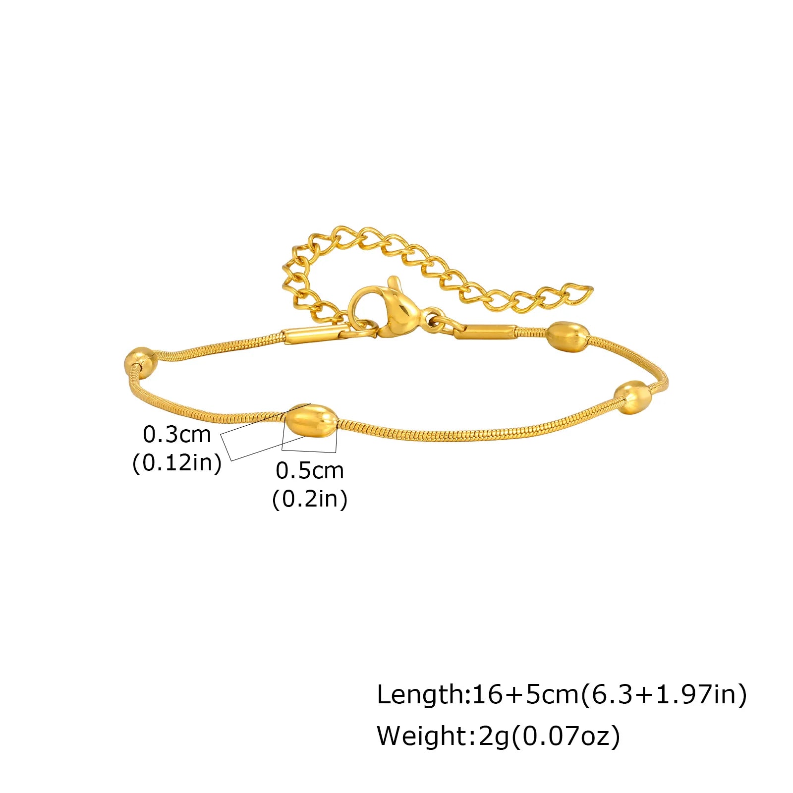 Aurea Herringbone Stack Bracelet