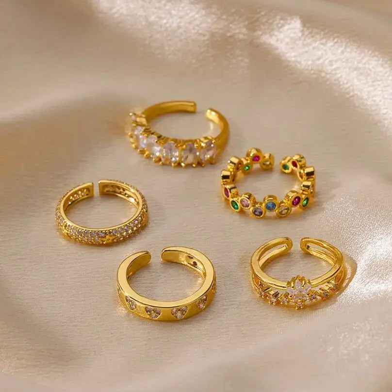 Aurora Heart Zircon Ring