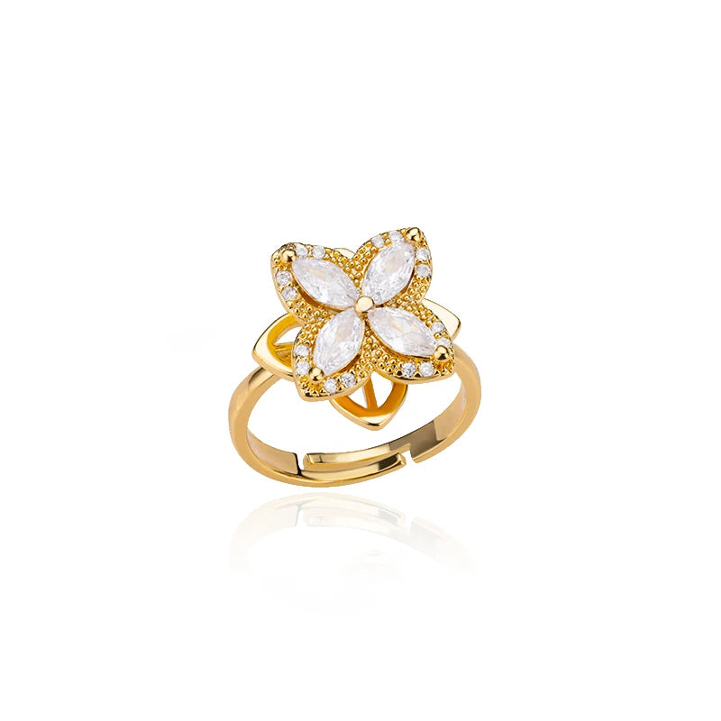 AuraSpin Clover Ring
