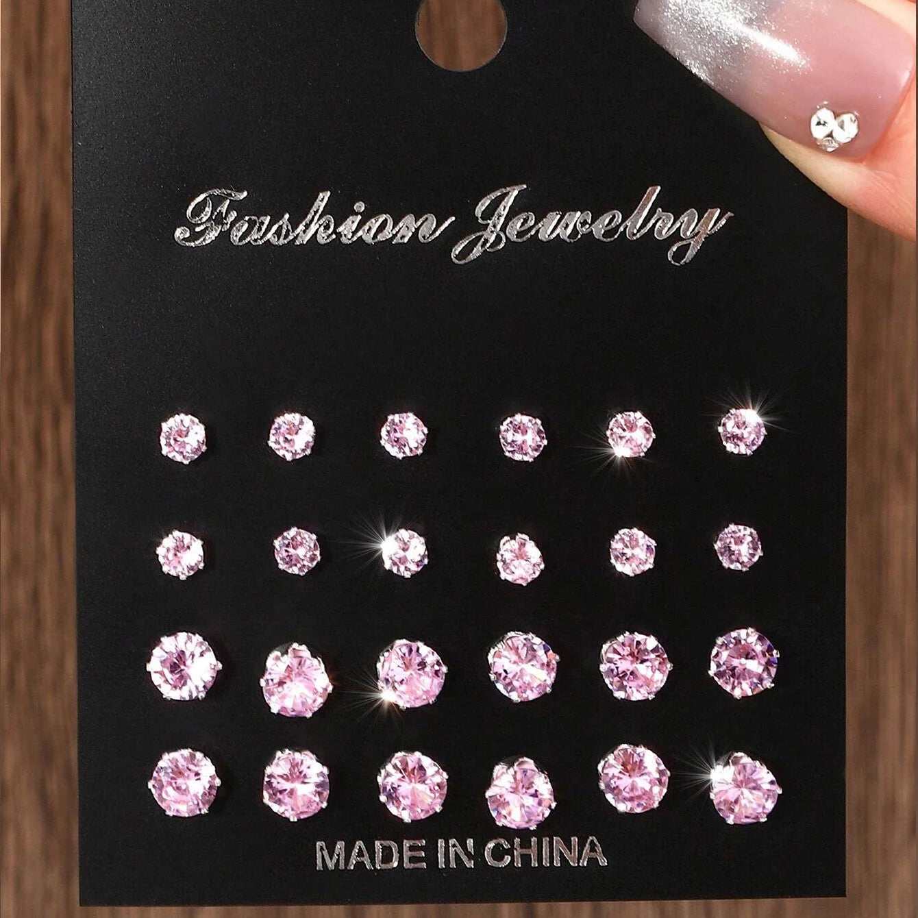 CrystalCharm 12-Pair Stud Set
