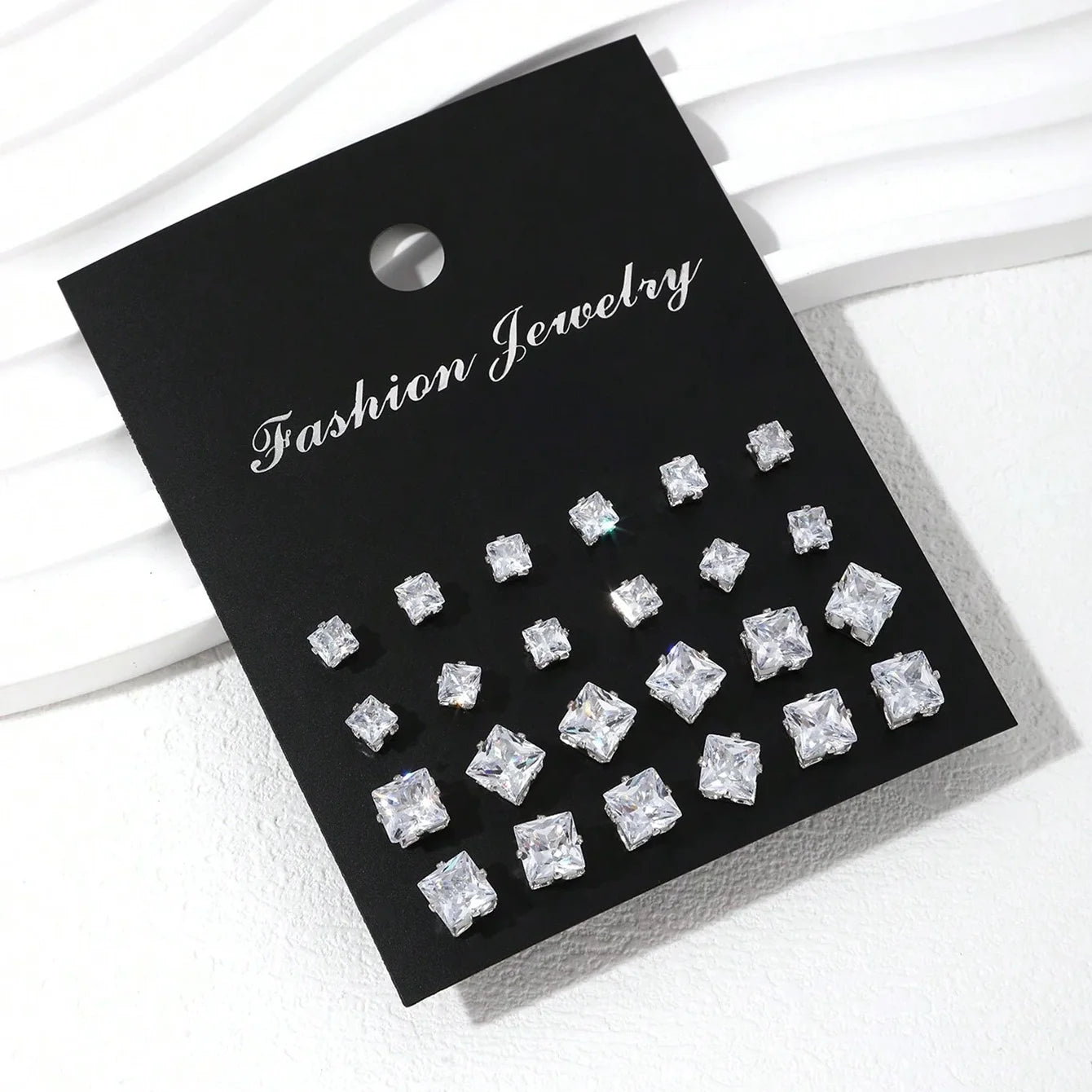 CrystalCharm 12-Pair Stud Set