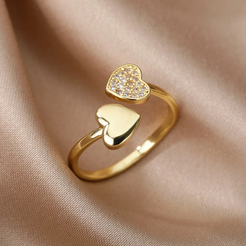 Aurora Heart Zircon Ring