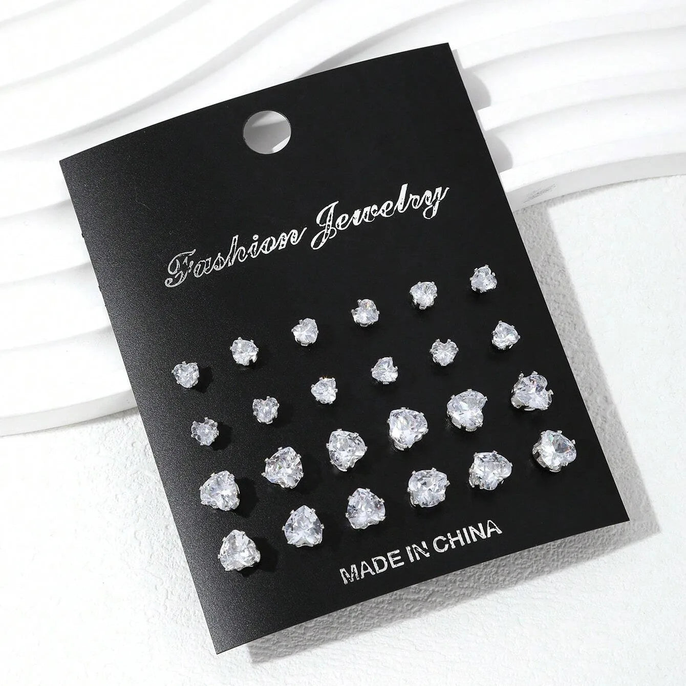 CrystalCharm 12-Pair Stud Set