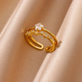 Aurora Heart Zircon Ring