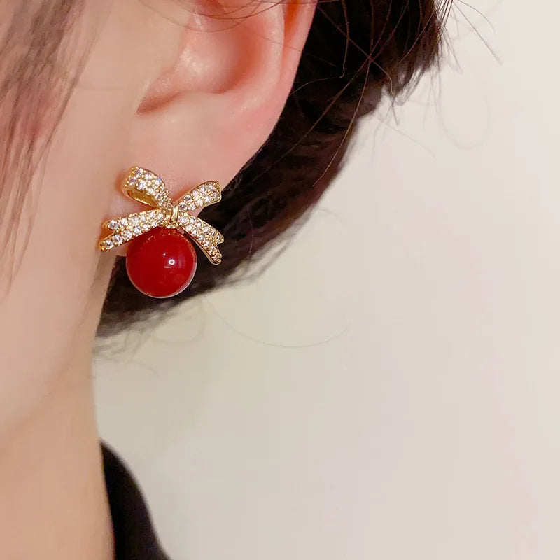 LunaBow Pearl Studs