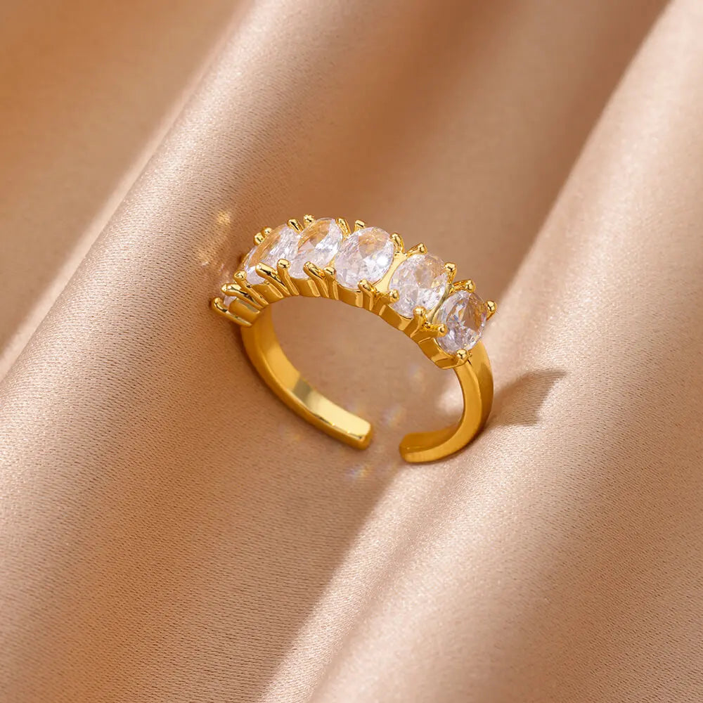 Aurora Heart Zircon Ring