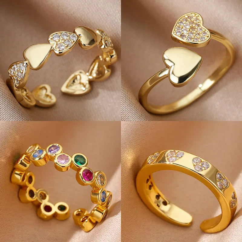 Aurora Heart Zircon Ring