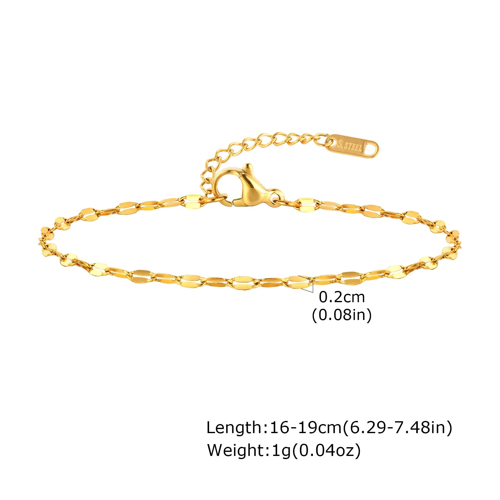 Aurea Herringbone Stack Bracelet